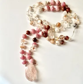 Pink Embrace Natural Rhodochrosite necklace