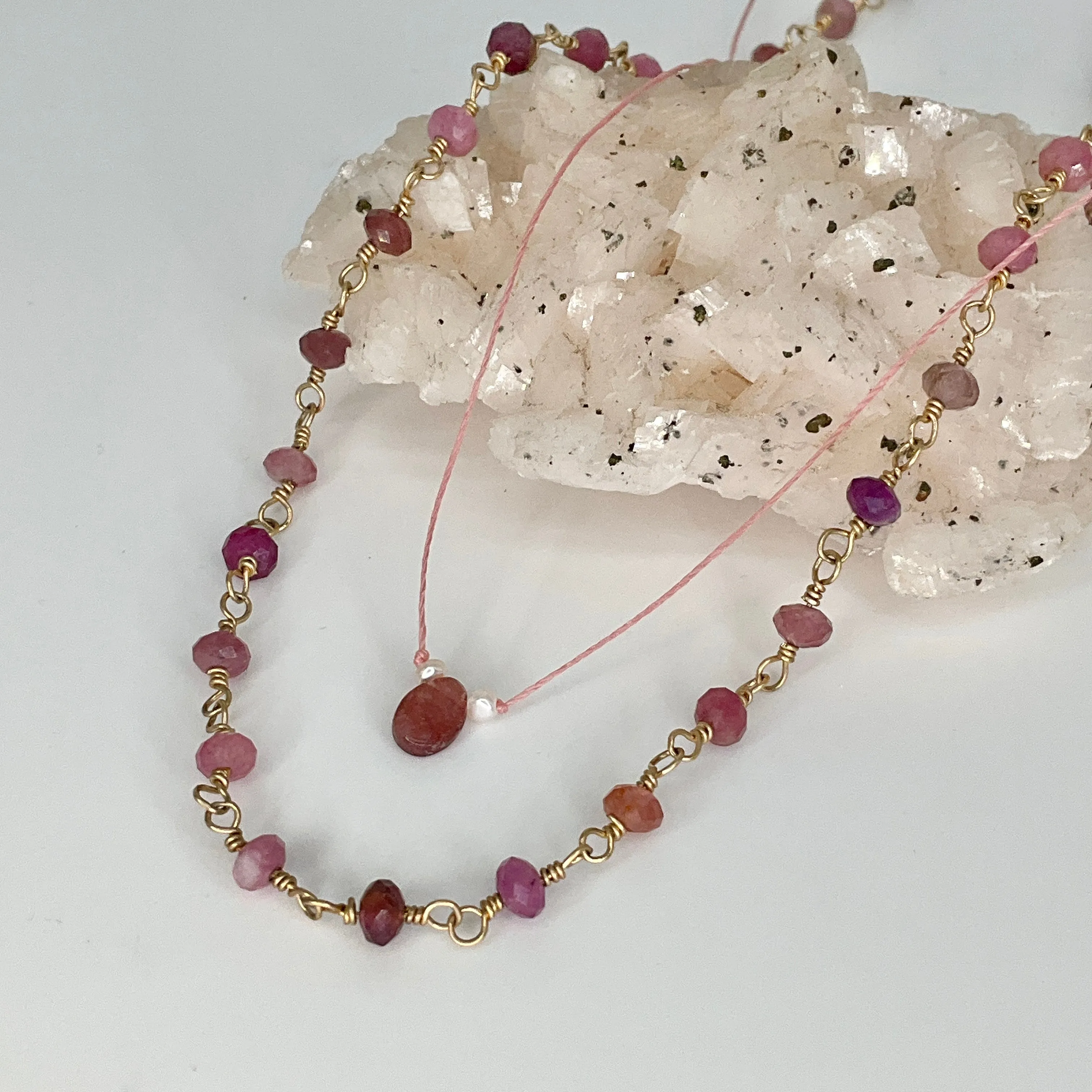 Pink Tourmaline Intention Necklace