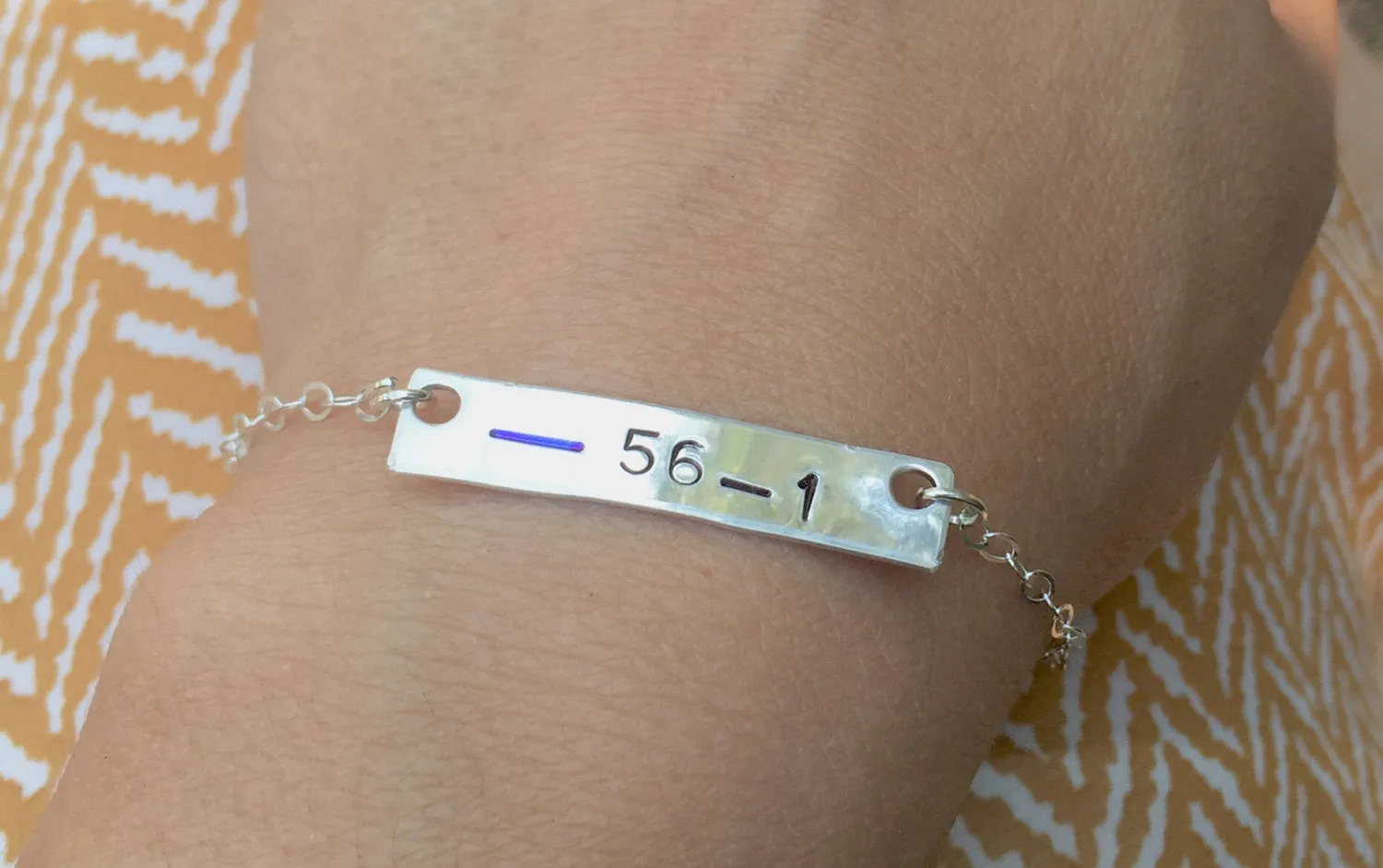 Police Wife Bracelet, Thin Blue Line Jewelry