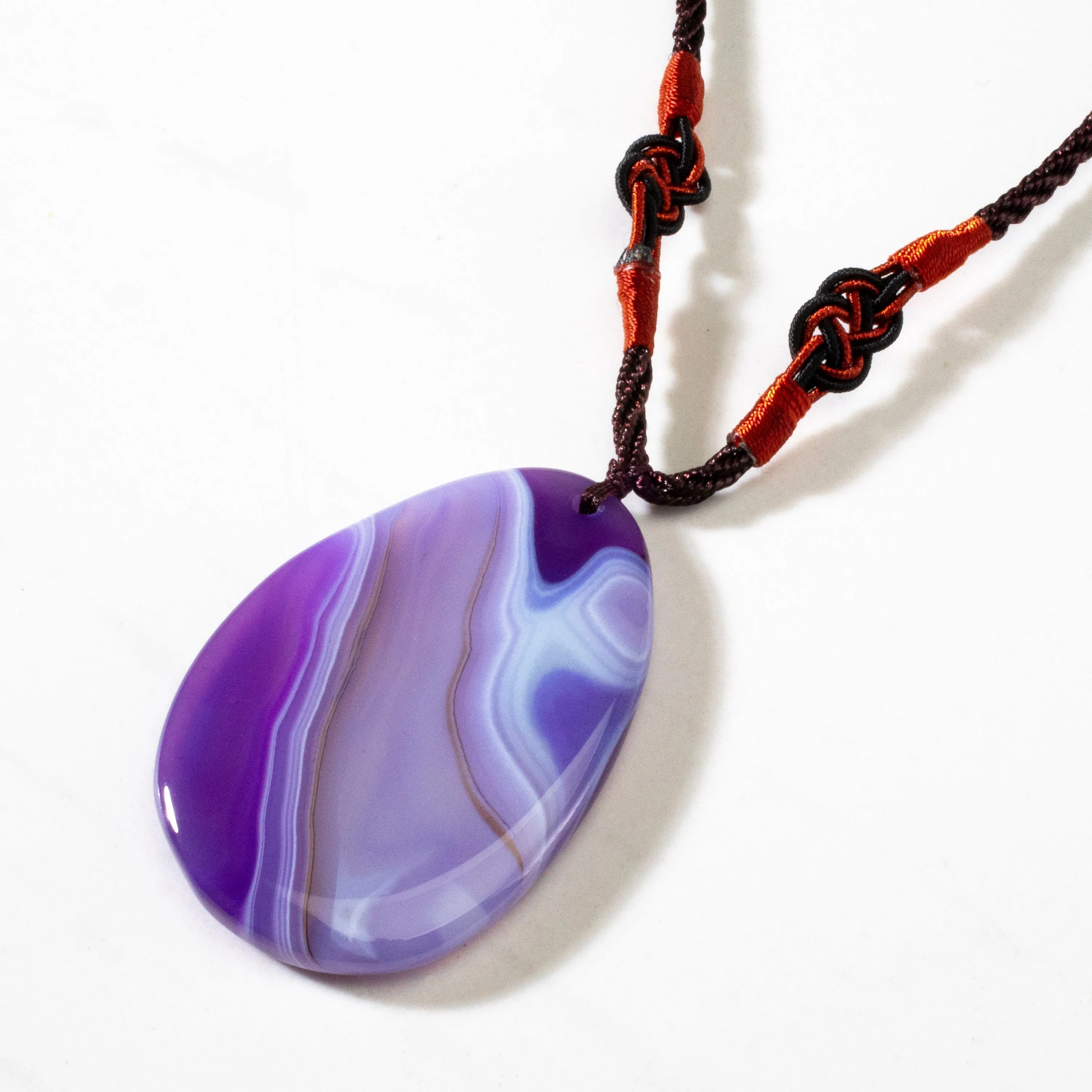 Purple Agate Geode Slice Necklace