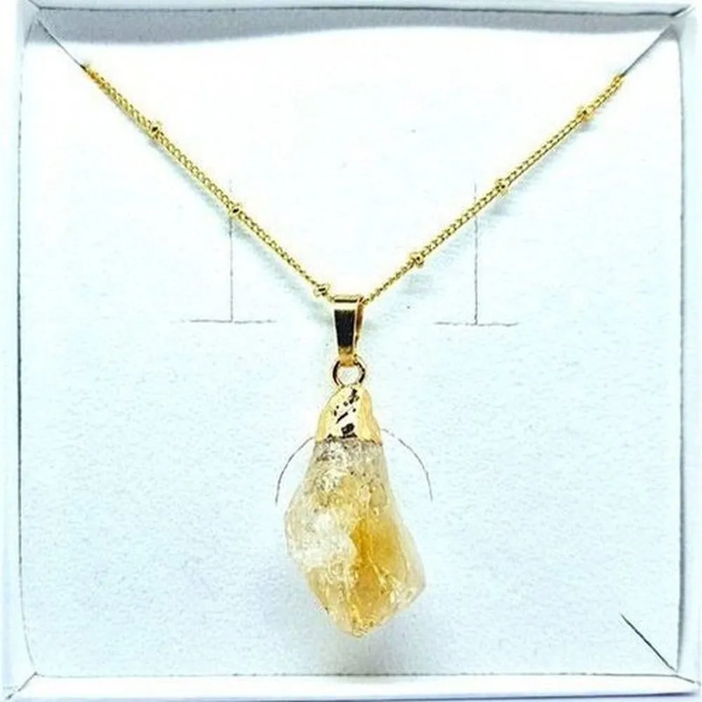 Raw Citrine Necklace