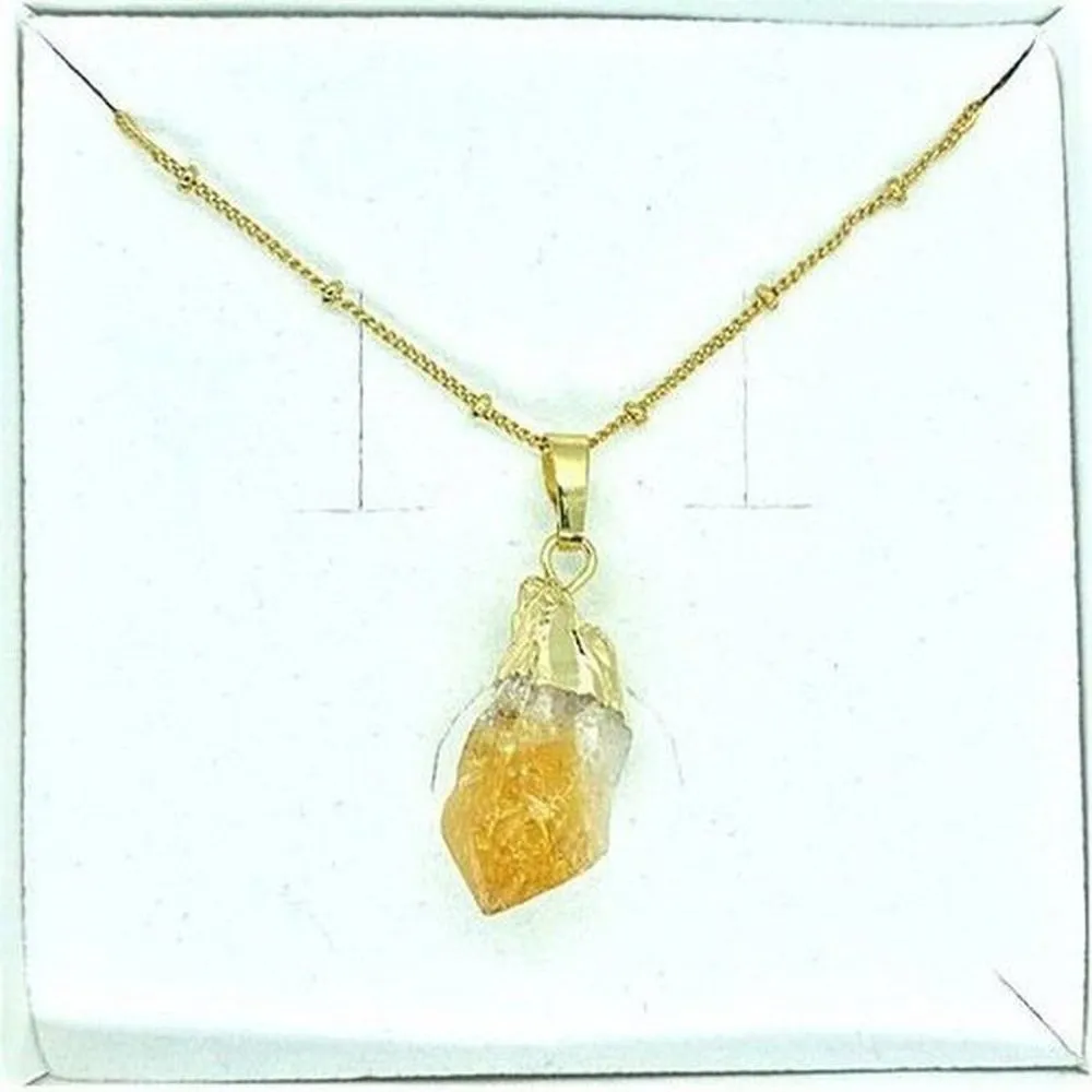 Raw Citrine Necklace