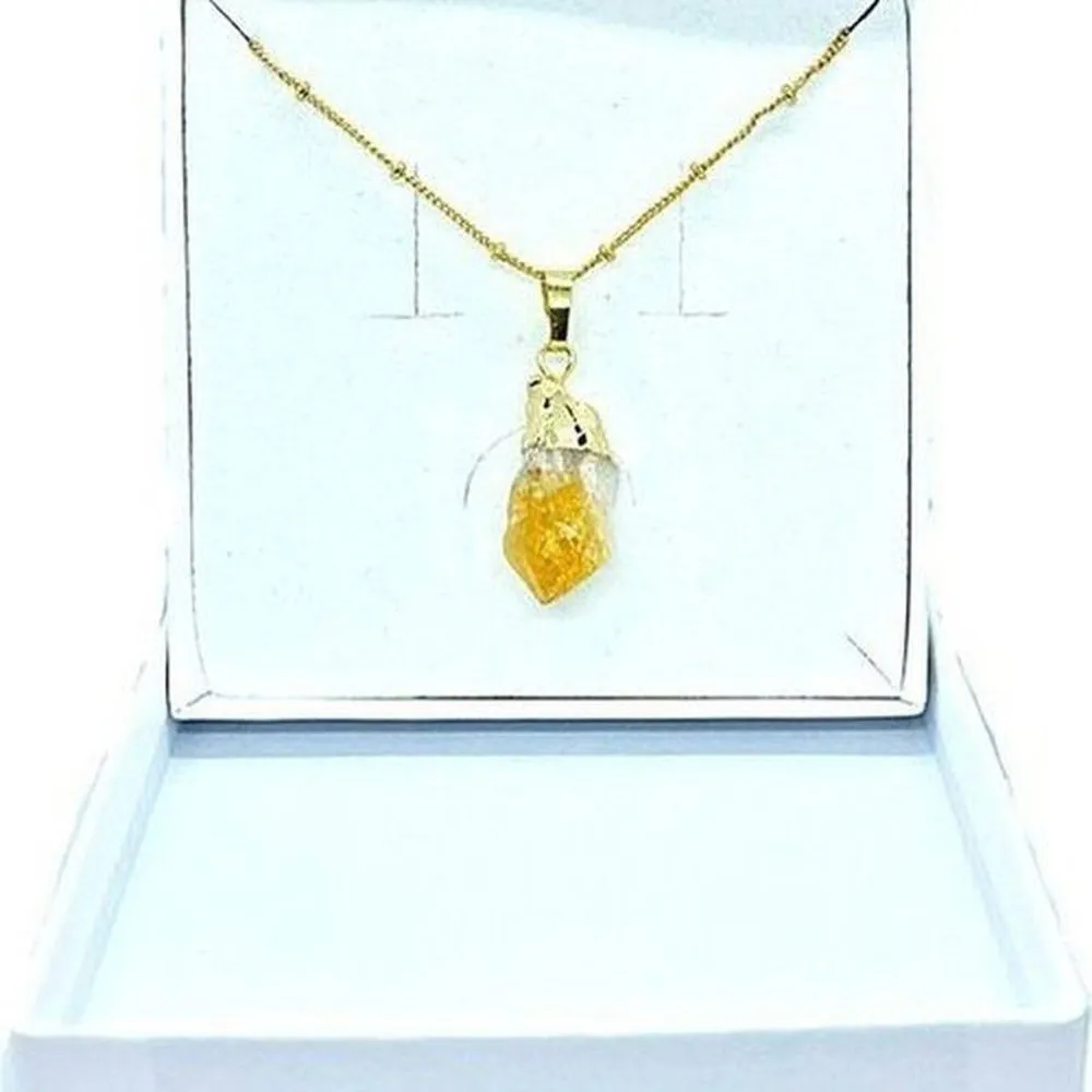 Raw Citrine Necklace