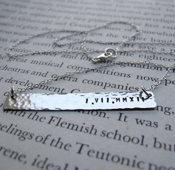 Rectangular Pendant Name Necklace