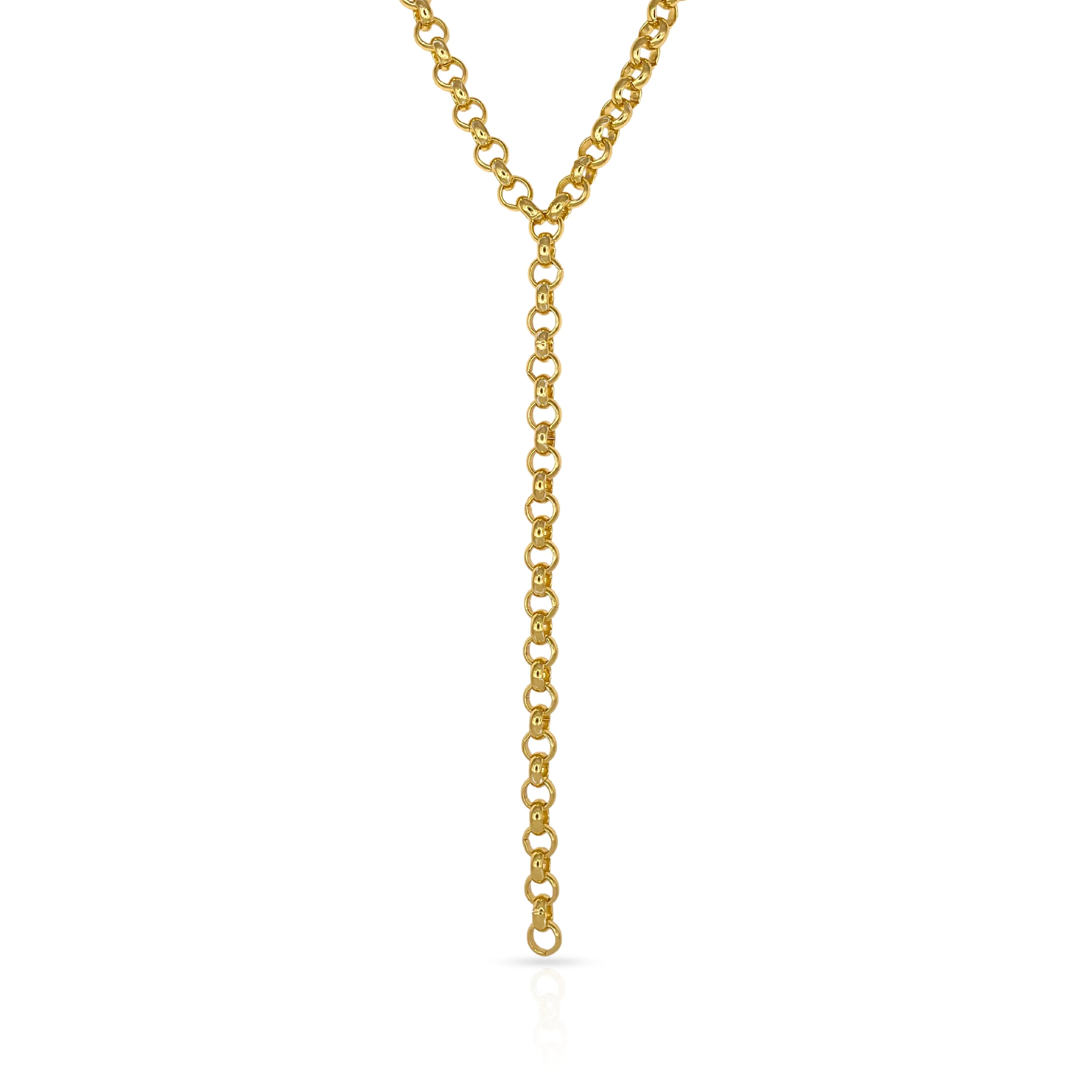 Rolo Chain Lariat Necklace