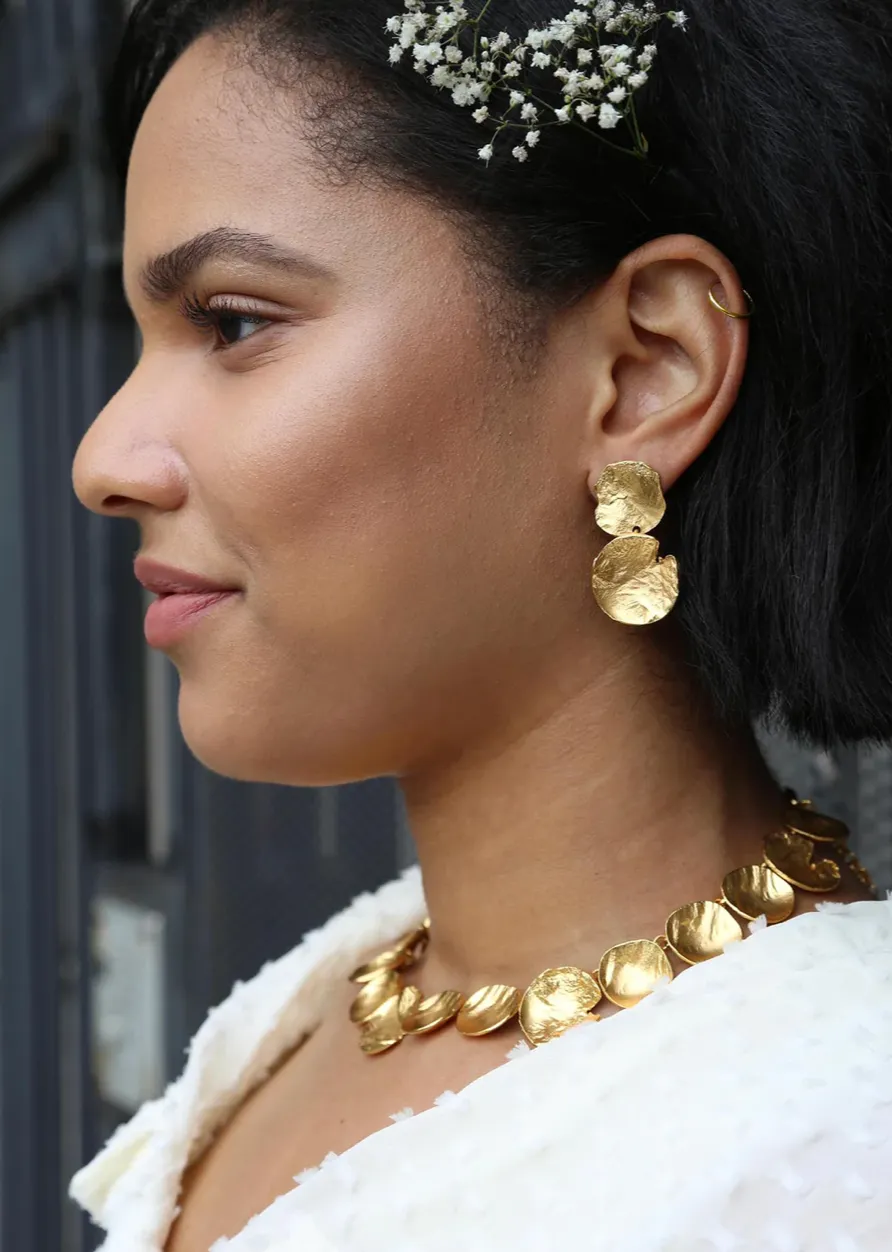 Rose of Sharon Domed Necklace