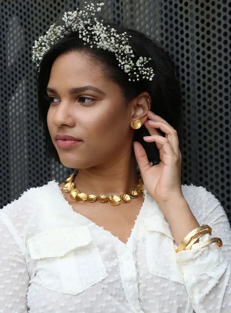 Rose of Sharon Domed Necklace