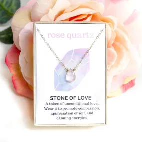 Rose Quartz Healing Jewel 14k Rose Gold-Filled Necklace