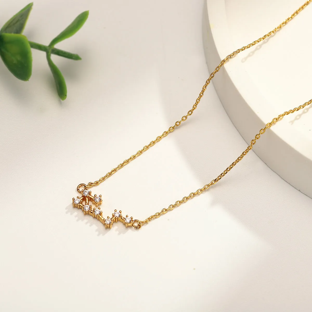 Scorpio Constellation Diamond Pendant Necklace