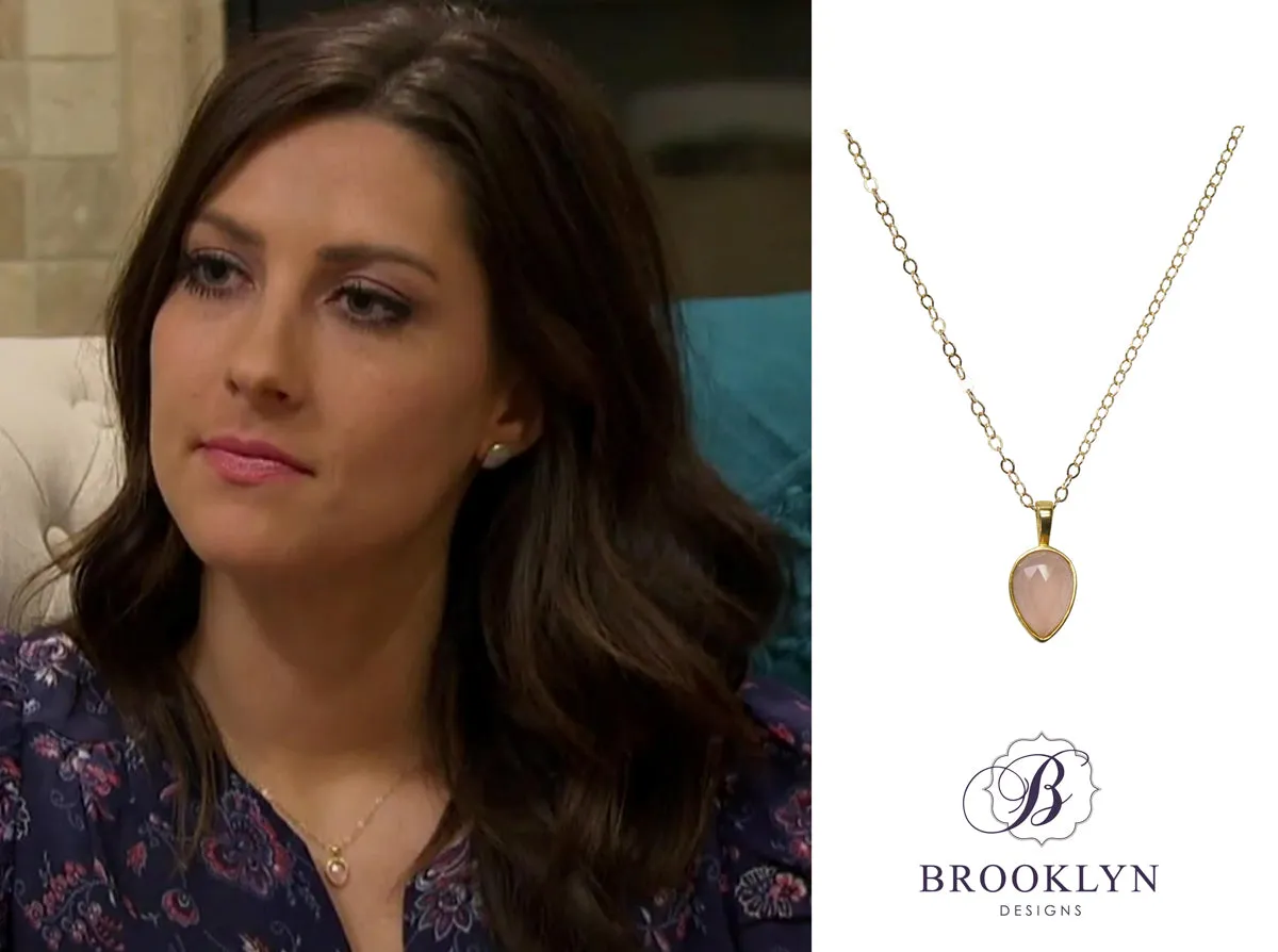 Soho Rose Chalcedony Gold Necklace *As Seen On The Bachelorette*