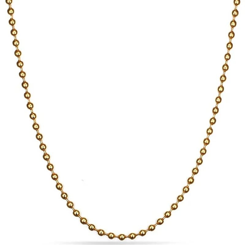 Stainless Steel Ball Chain - Silver | Gold | Black