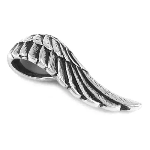 Stainless Steel Curved Angel  Wing Necklace