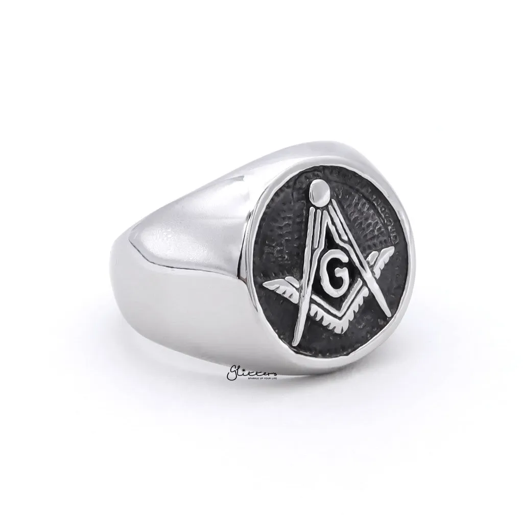 Stainless Steel Masonic Ring