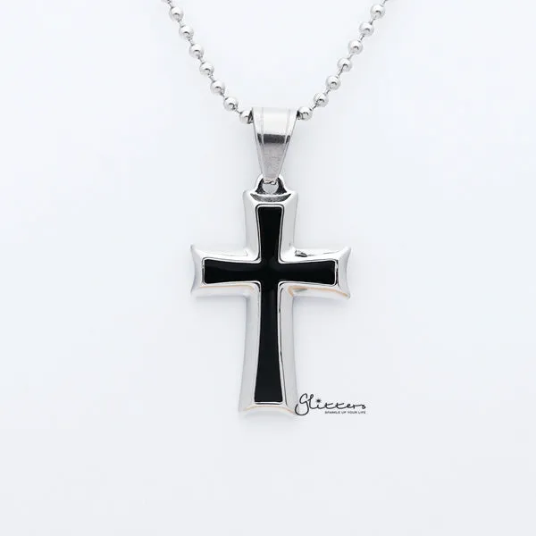 Stainless Steel Two Tone Cross Pendant