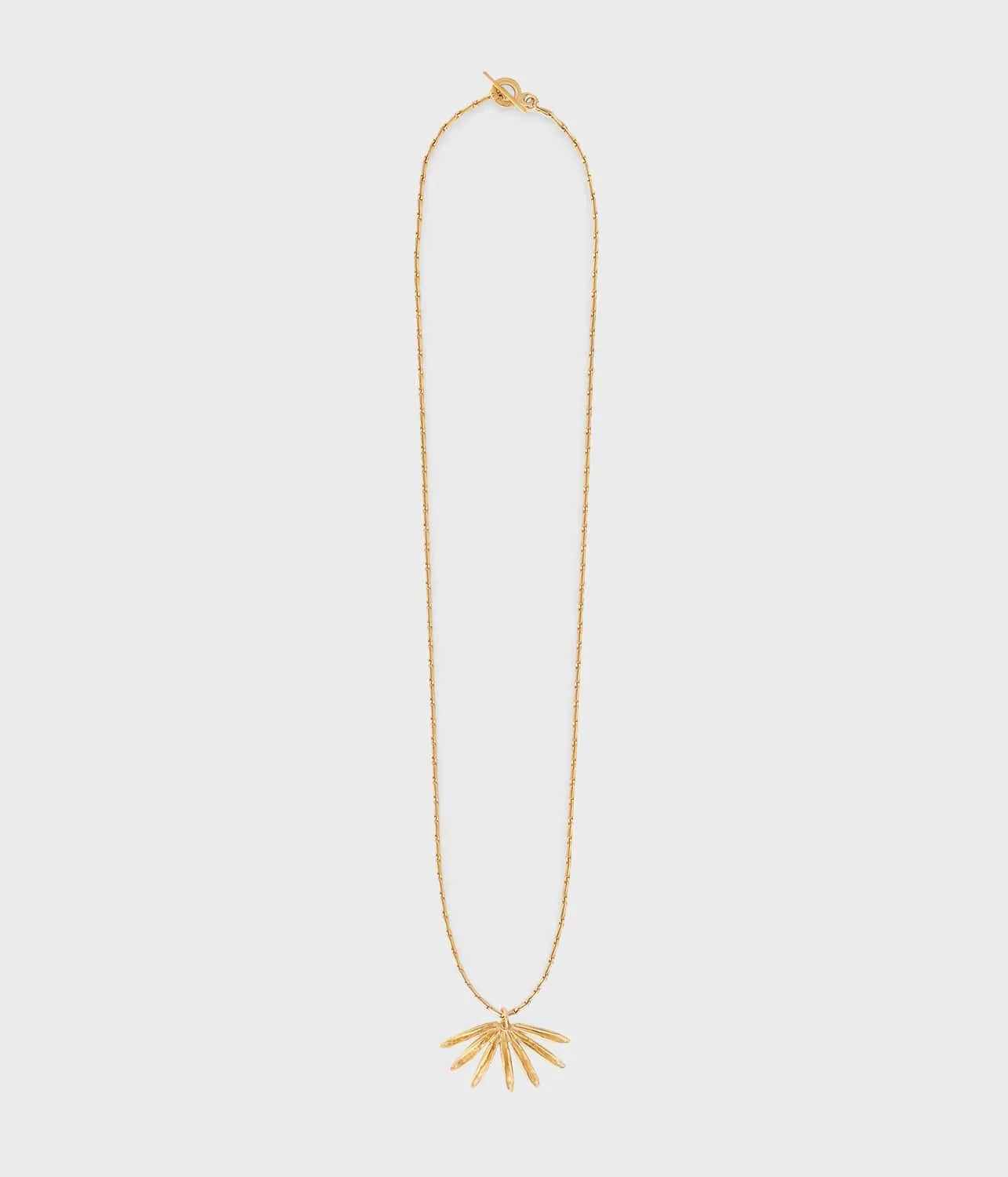 Elegant 42cm Gold Sun Siren Pendant Necklace