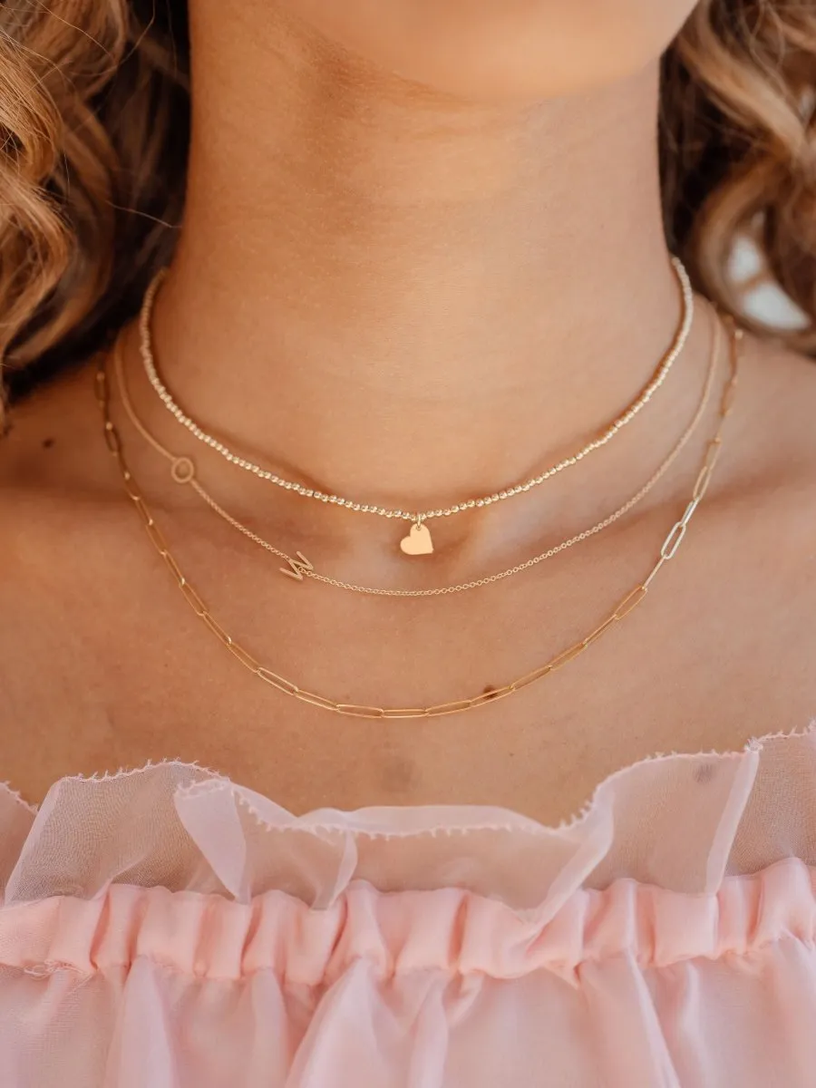 The Initial Necklace 14K - 3 Letters