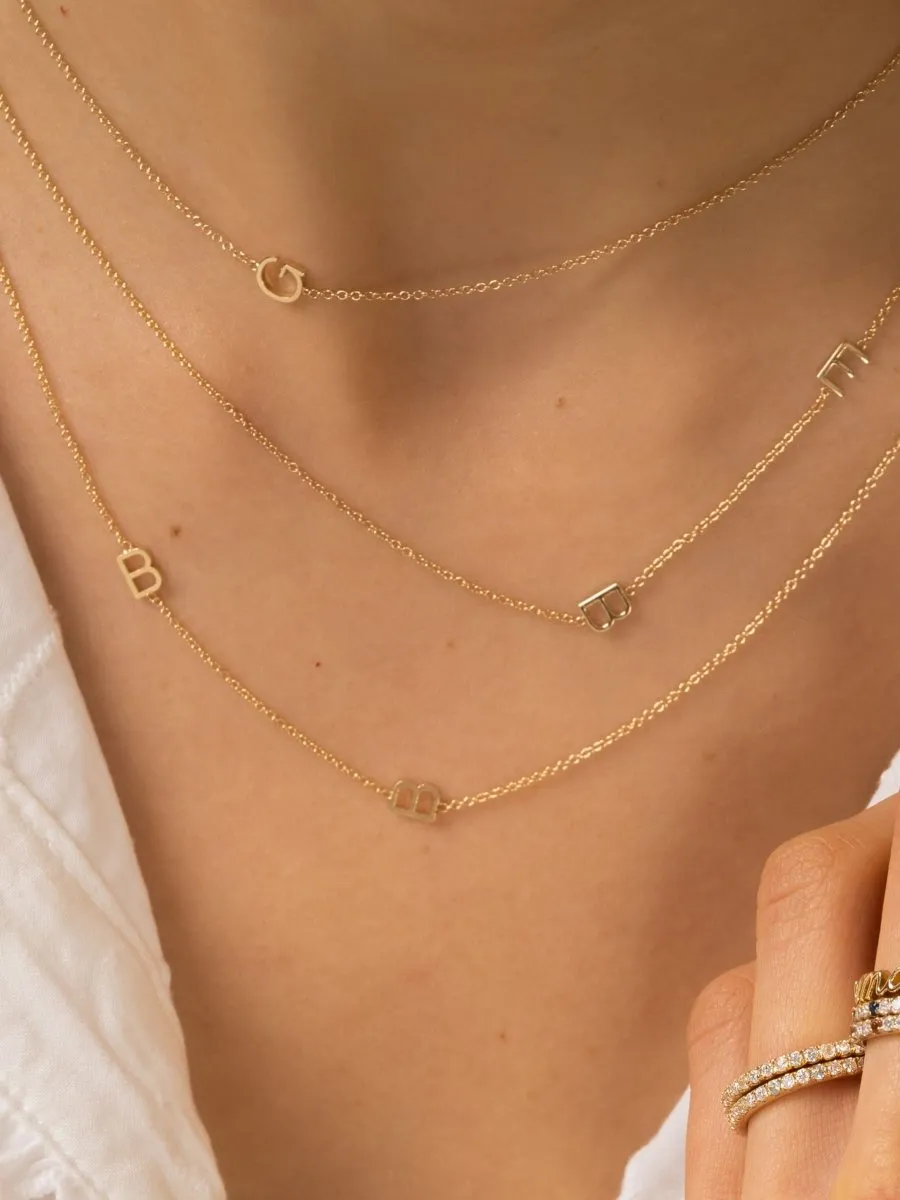 The Initial Necklace 14K - 3 Letters