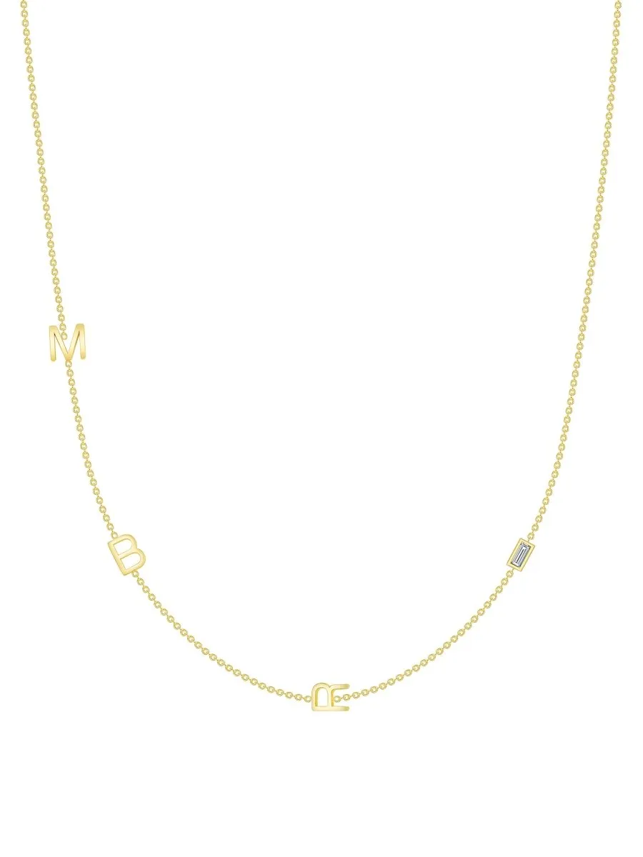 The Initial Necklace 14K - 3 Letters