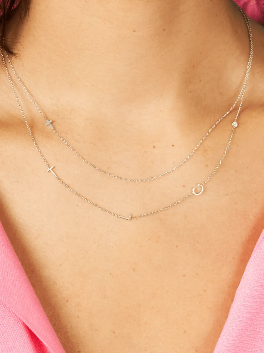 The Initial Necklace 14K - 3 Letters