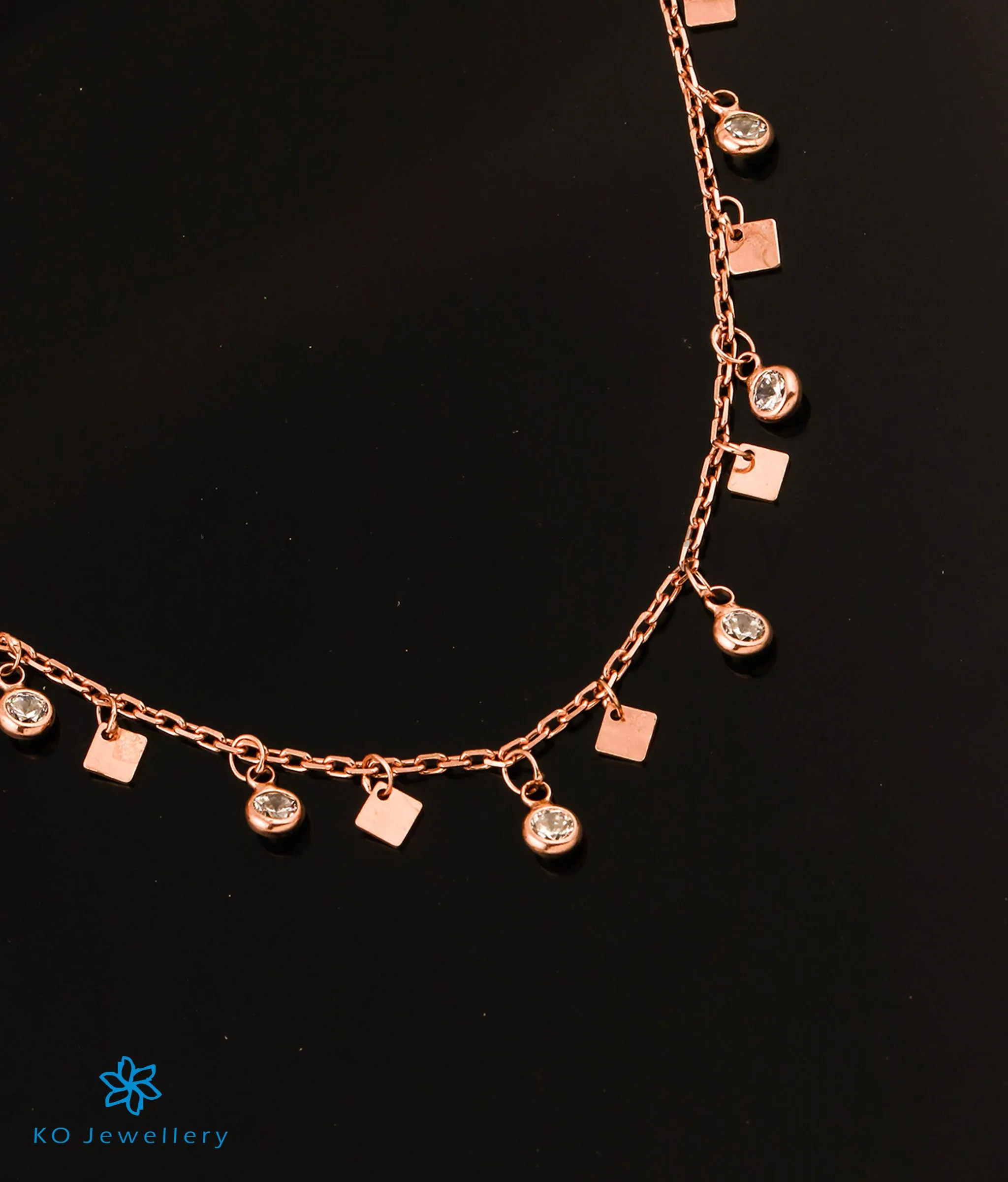 The Itsy Charms Silver Rose-gold Necklace Set