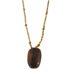 Tiger Eye Gold Necklace