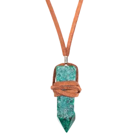 Turquoise Crystal Point Necklace