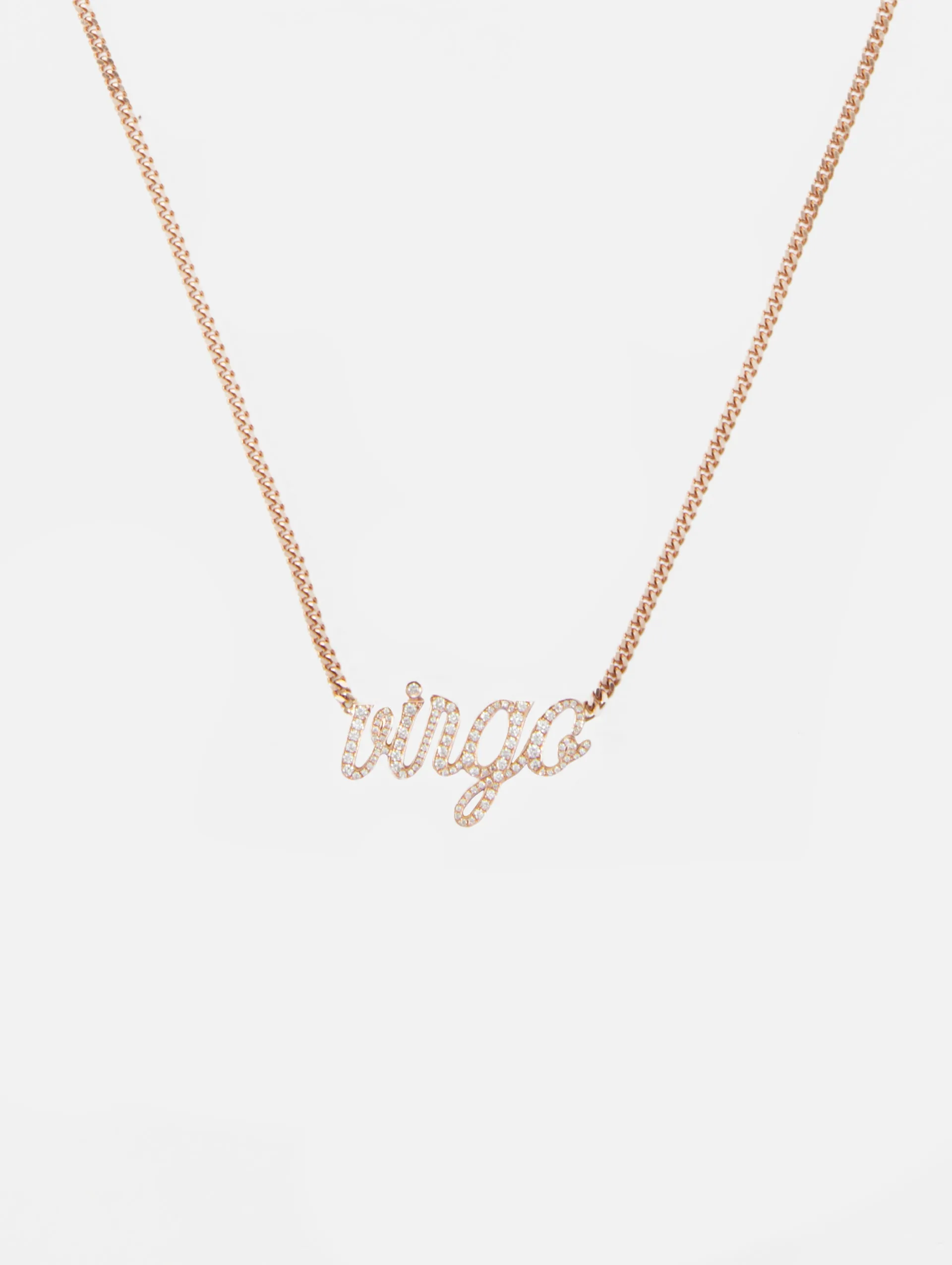 Virgo Small La Firma Diamond Necklace