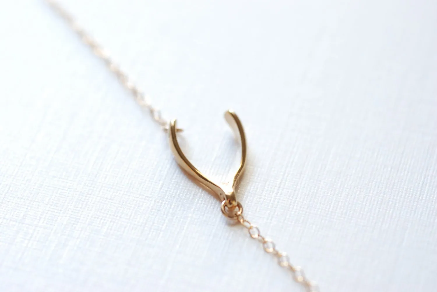 Wholesale Gold Sideways Wishbone Necklace - Lucky wishbone necklace, Gold Wishbone Necklace, Simple Dainty Jewelry by HeirloomEnvy